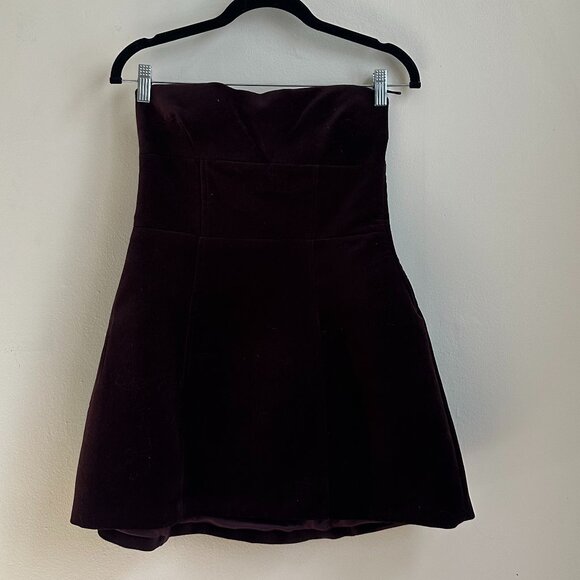NWT - Zara Velvet Mini Dress w/ Adorable Back Bow - Picture 2 of 5